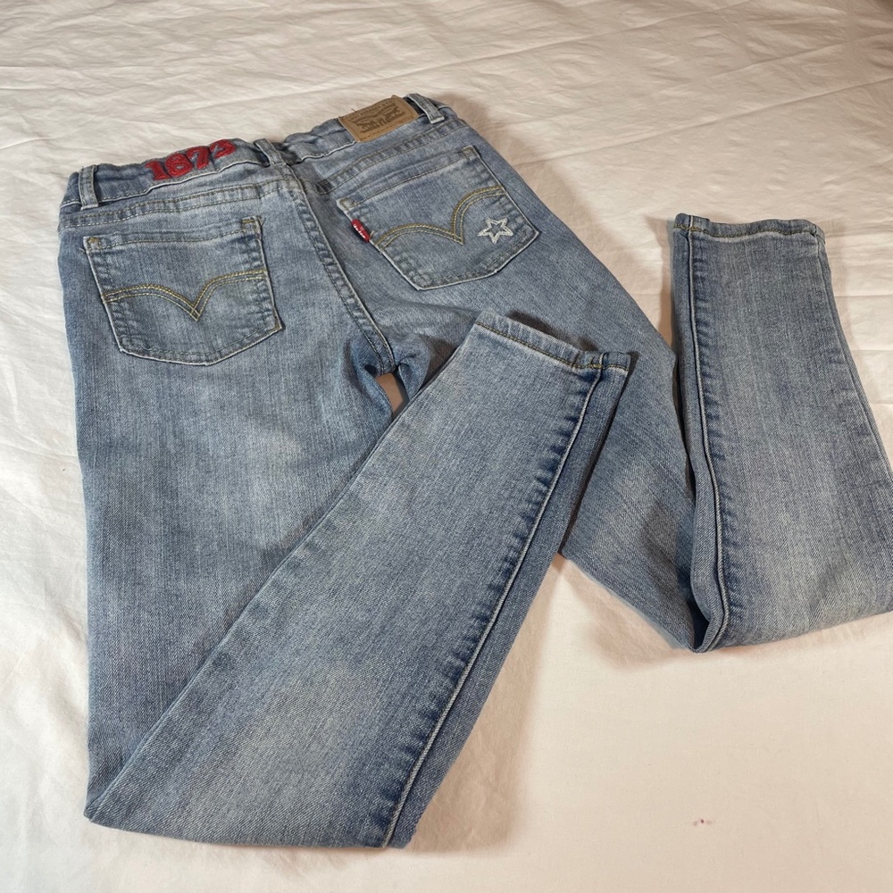 Levi's 710 Super Skinny Embroidered Jeans - Girls